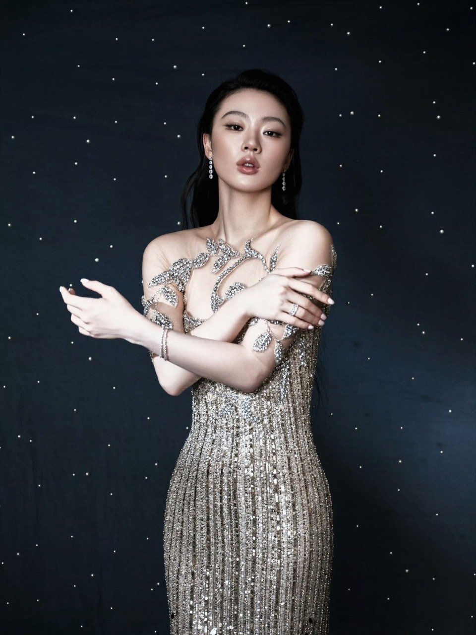 单依纯碎光银鳞裙单依纯人鱼公主 美成这样 