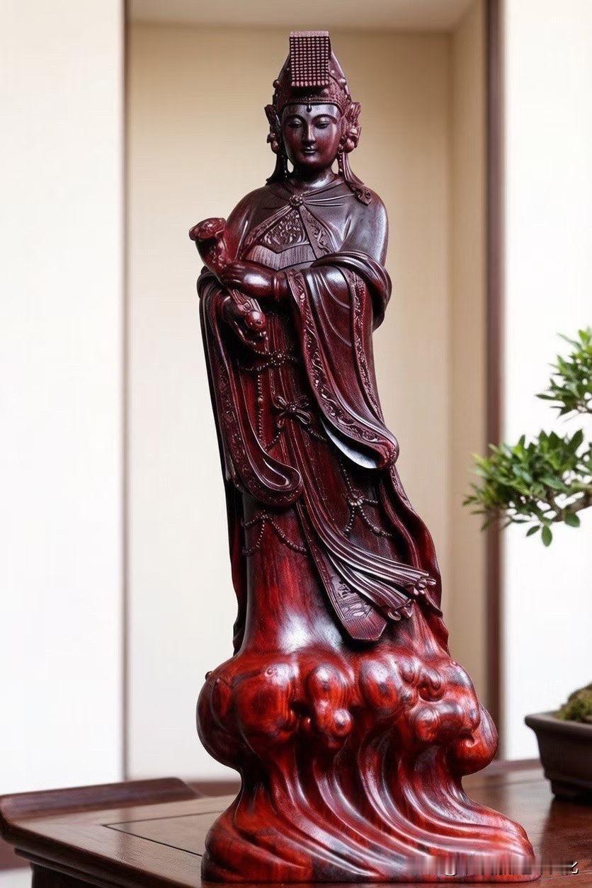 有些守护，是不动声色的。

小叶紫檀的深色像夜海，沉而不压，油润之中带着时间的温