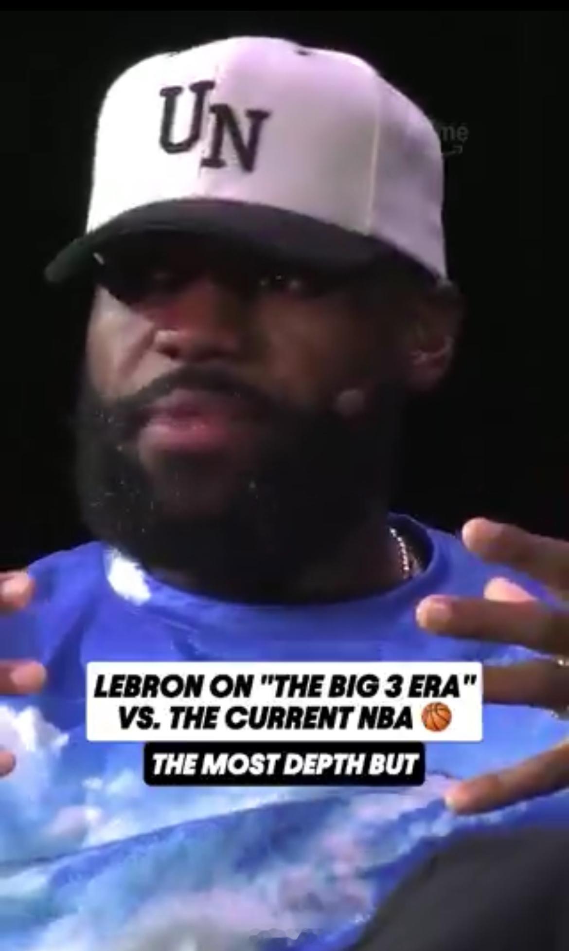 詹姆斯说，NBA正在进化，阵容风格从多巨头时代往深度时代转变，这样才能经受住伤病