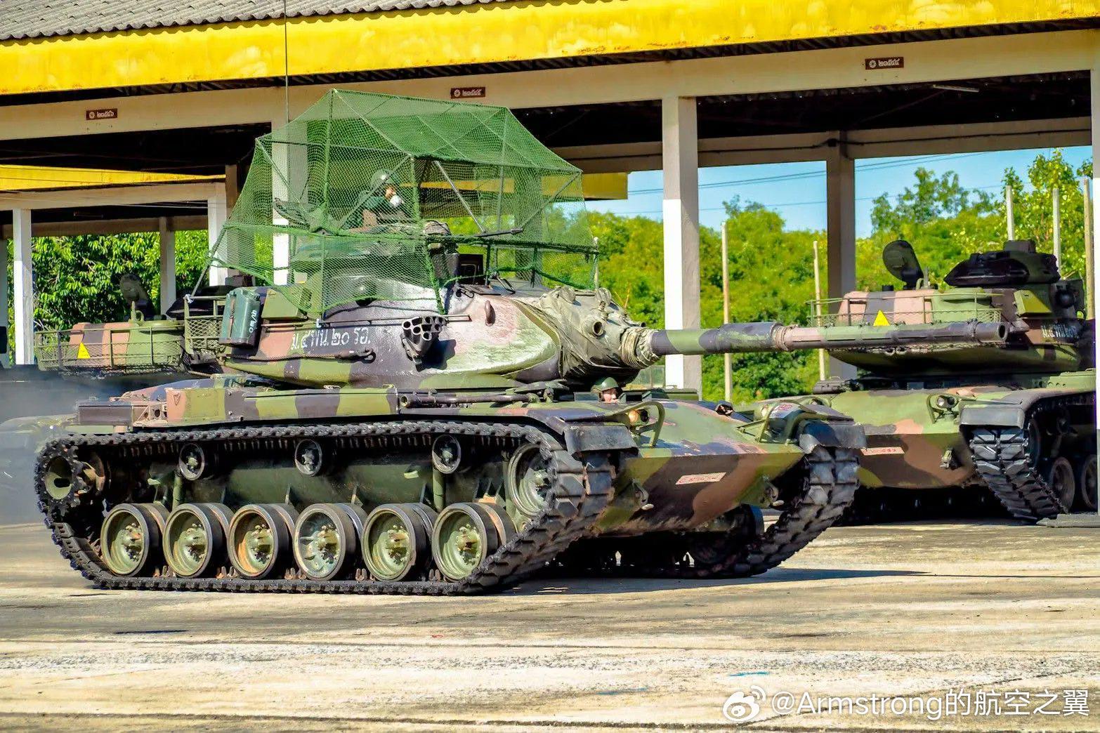 泰国陆军M60A3的反无人机网 