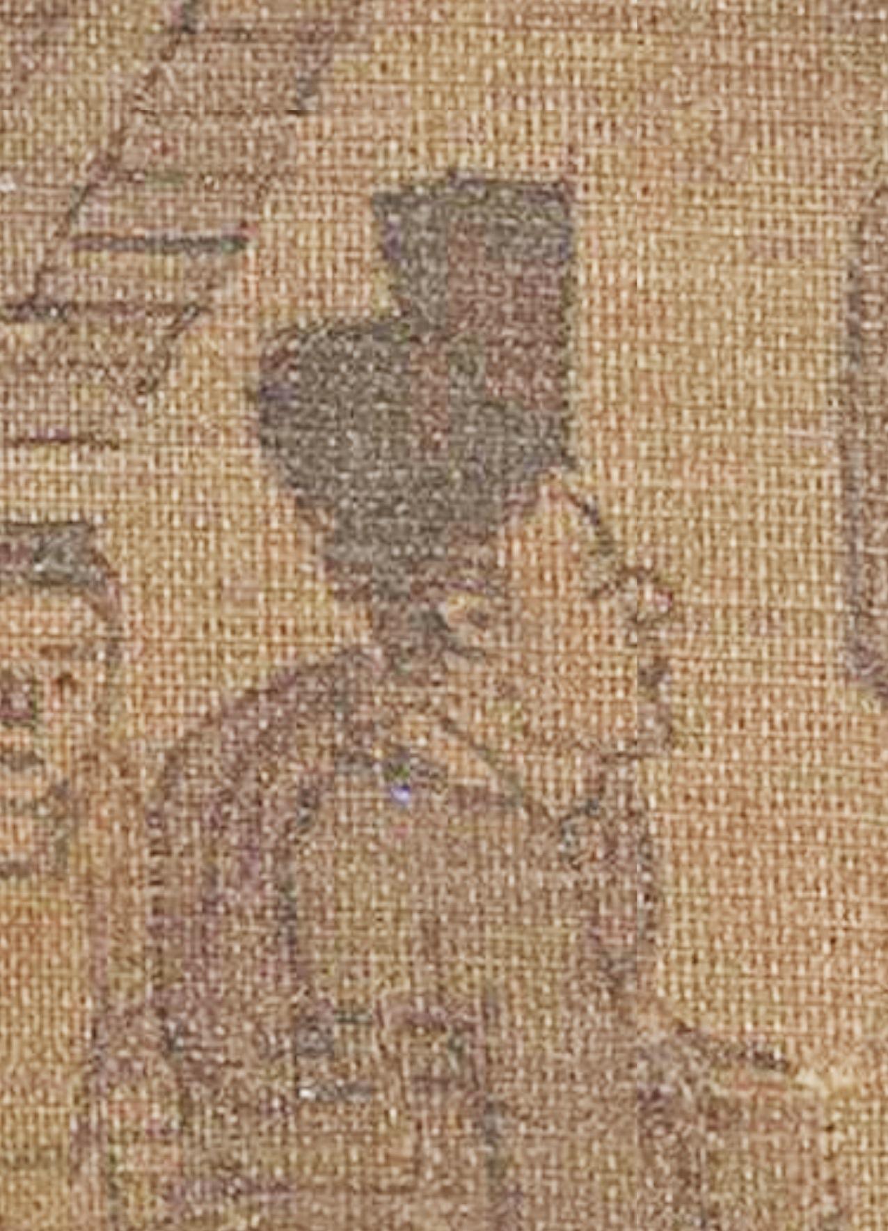 张择端《清明上河图》中有神经病吗？有的，在孙羊正店十字路口有这样一个人，他的幞头