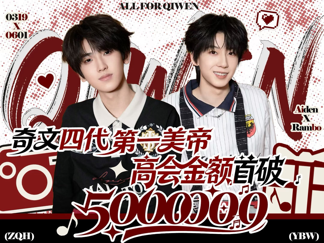 奇文四代CP高会总金额首破500万💙💗 
