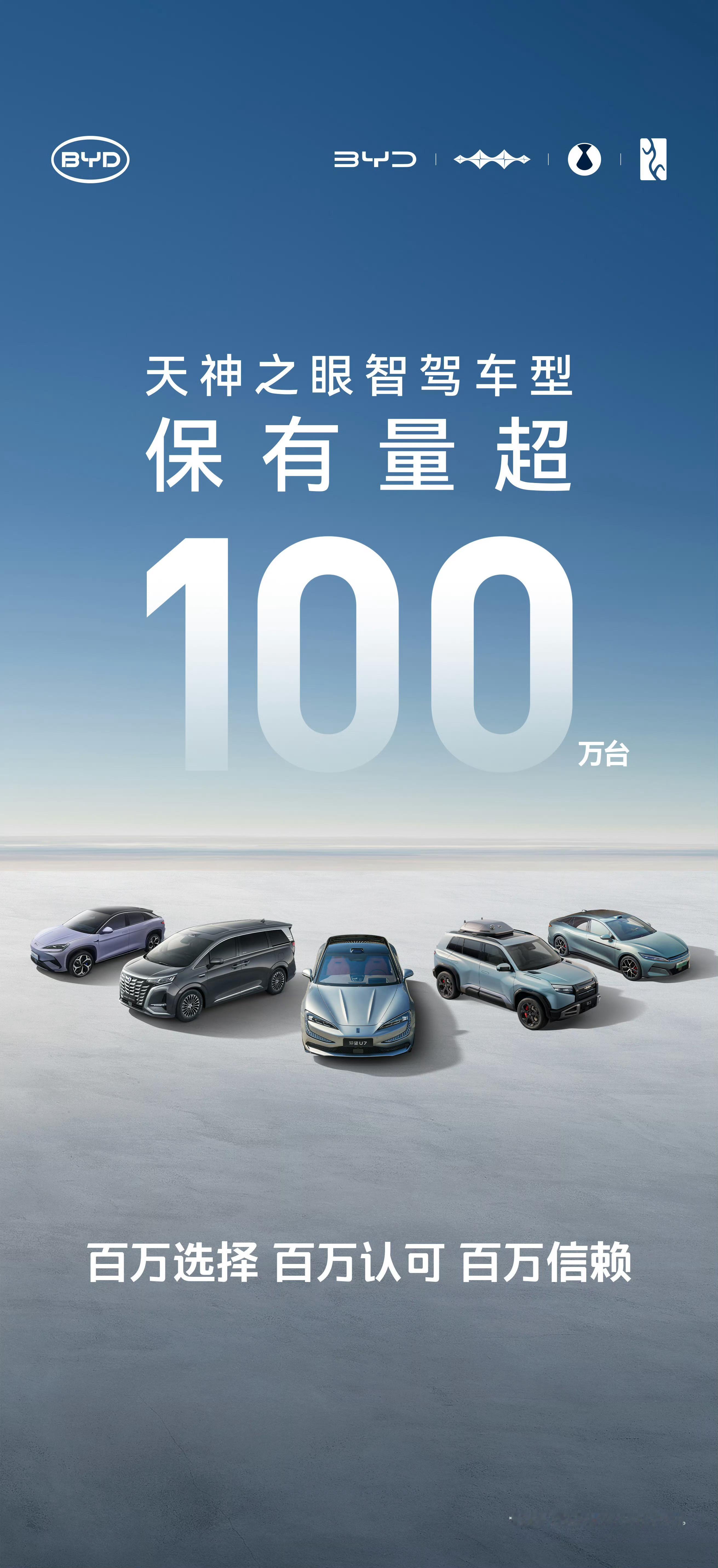 天神之眼智驾车型保有量超100万台比亚迪即将迎来史上最大规模智驾OTA ​​​