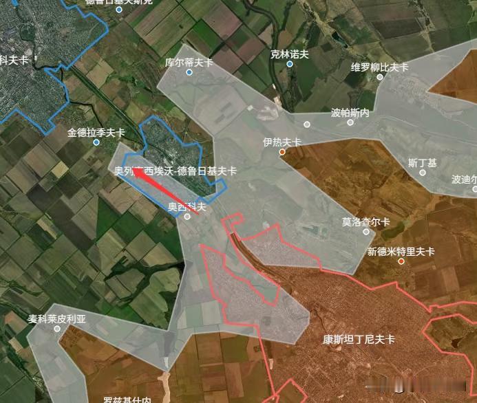 德鲁士科夫卡,根据俄乌双方信源，俄军在奥列克西埃沃-德鲁日基夫卡(奥德村)西侧取