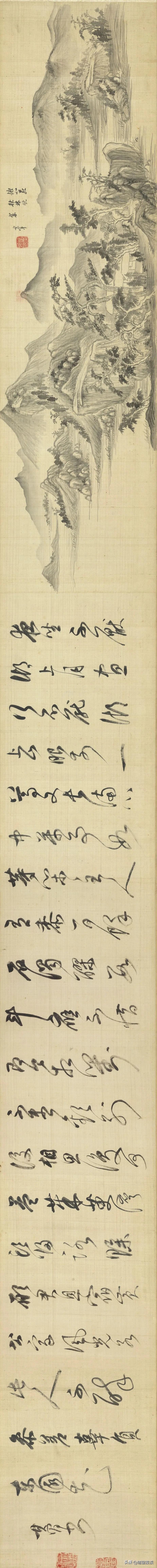 明｜董其昌：《秋林晚翠图》
#国画# #山水画# #国画山水#