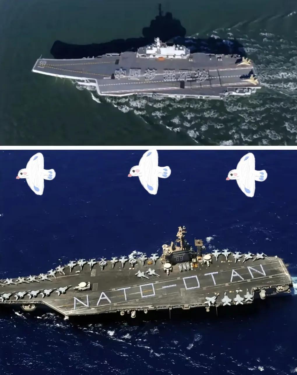 既然美国航母喜欢在台海来耀武扬威，为台海站台，我们倒不如成全它：要是下次再来，我