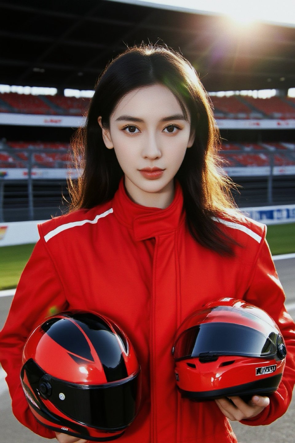 angelababy赛车服造型，好适合。 ​ ​​​