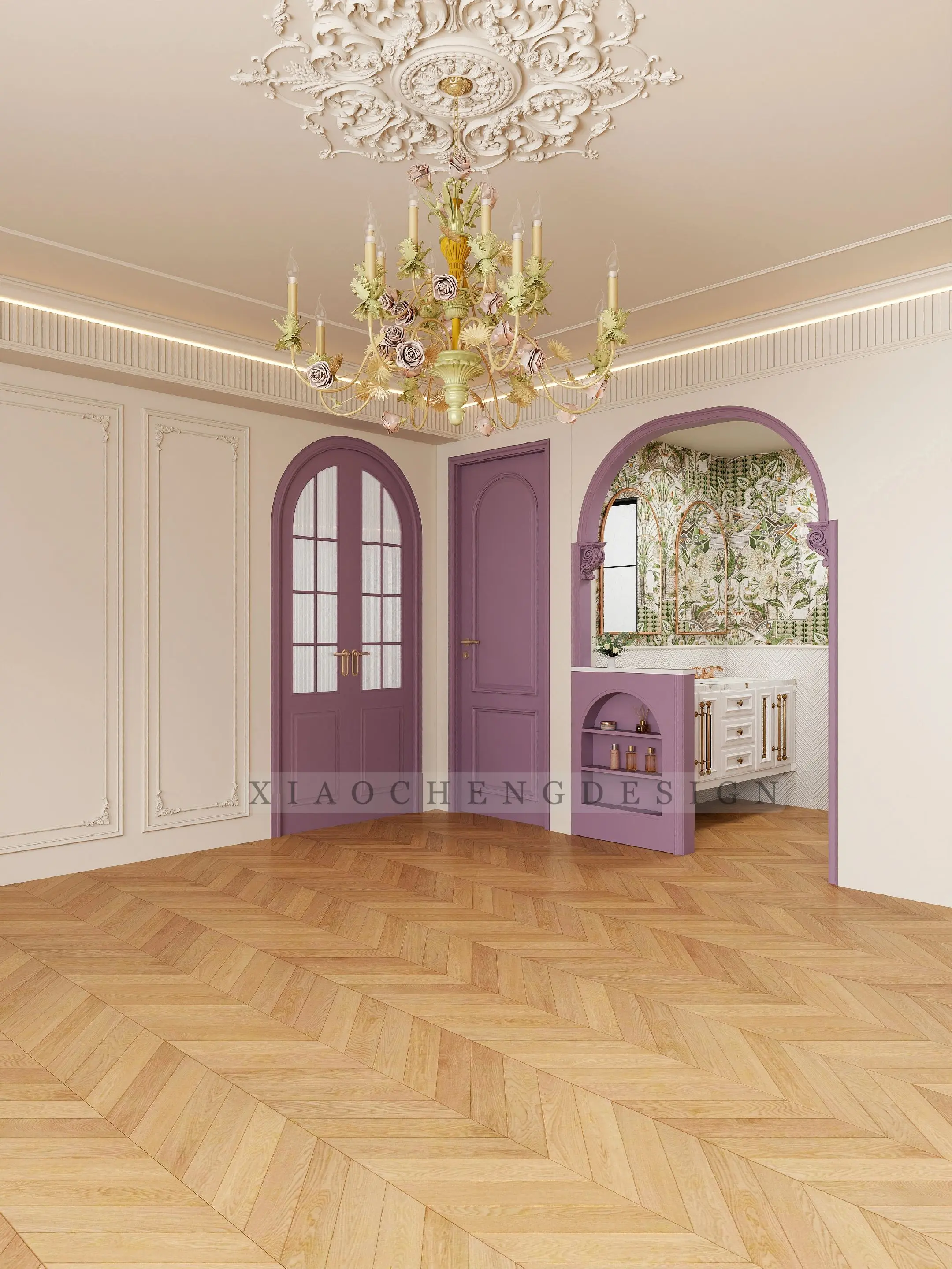 不听劝，装了一套不被喜欢的法式田园小家。香芋紫邂逅奶油白，以温柔笔触勾...