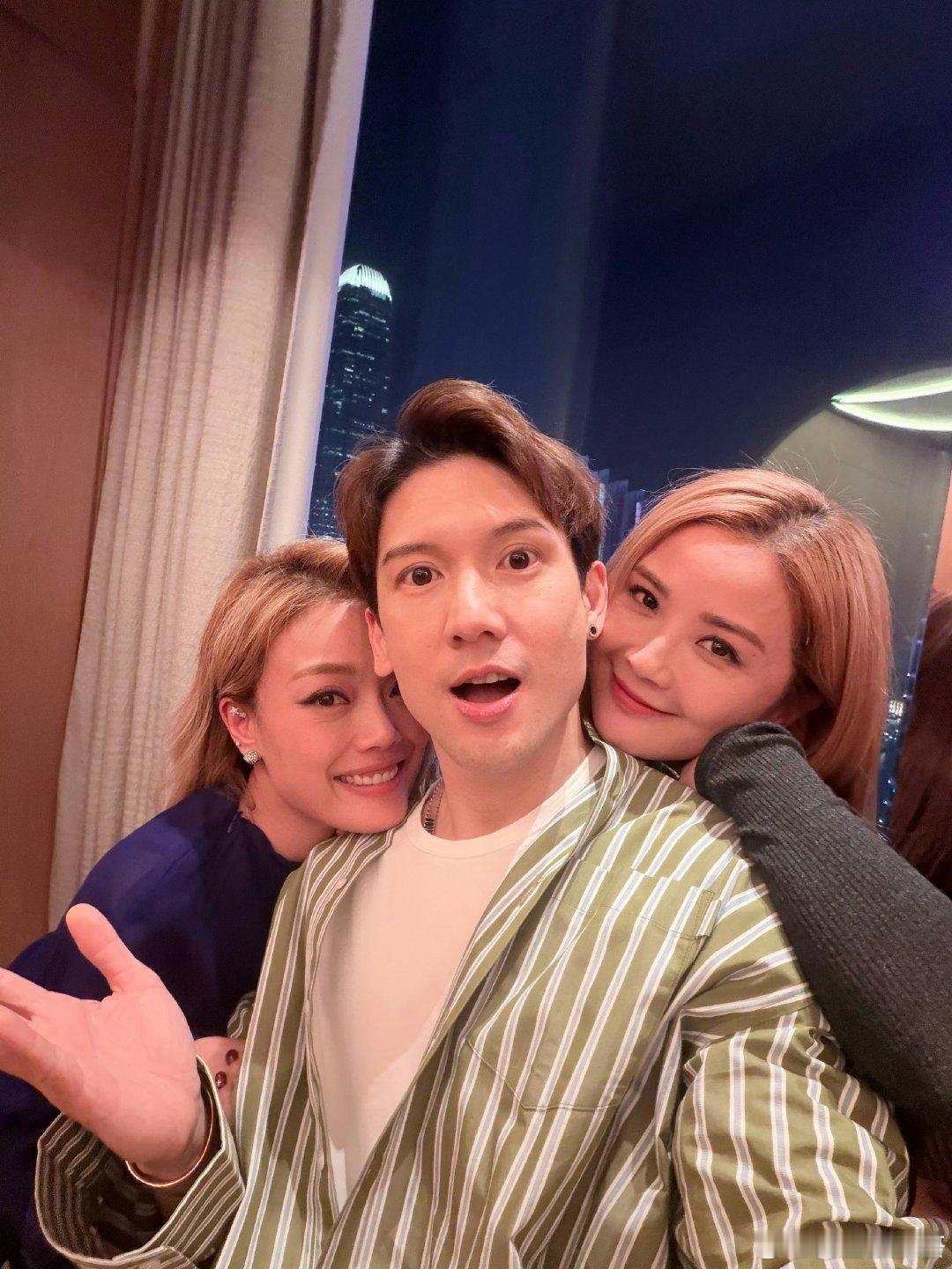 容祖儿阿Sa为关智斌庆生阿Sa容祖儿为关智斌庆生阿Sa容祖儿为关智斌庆生，三人一