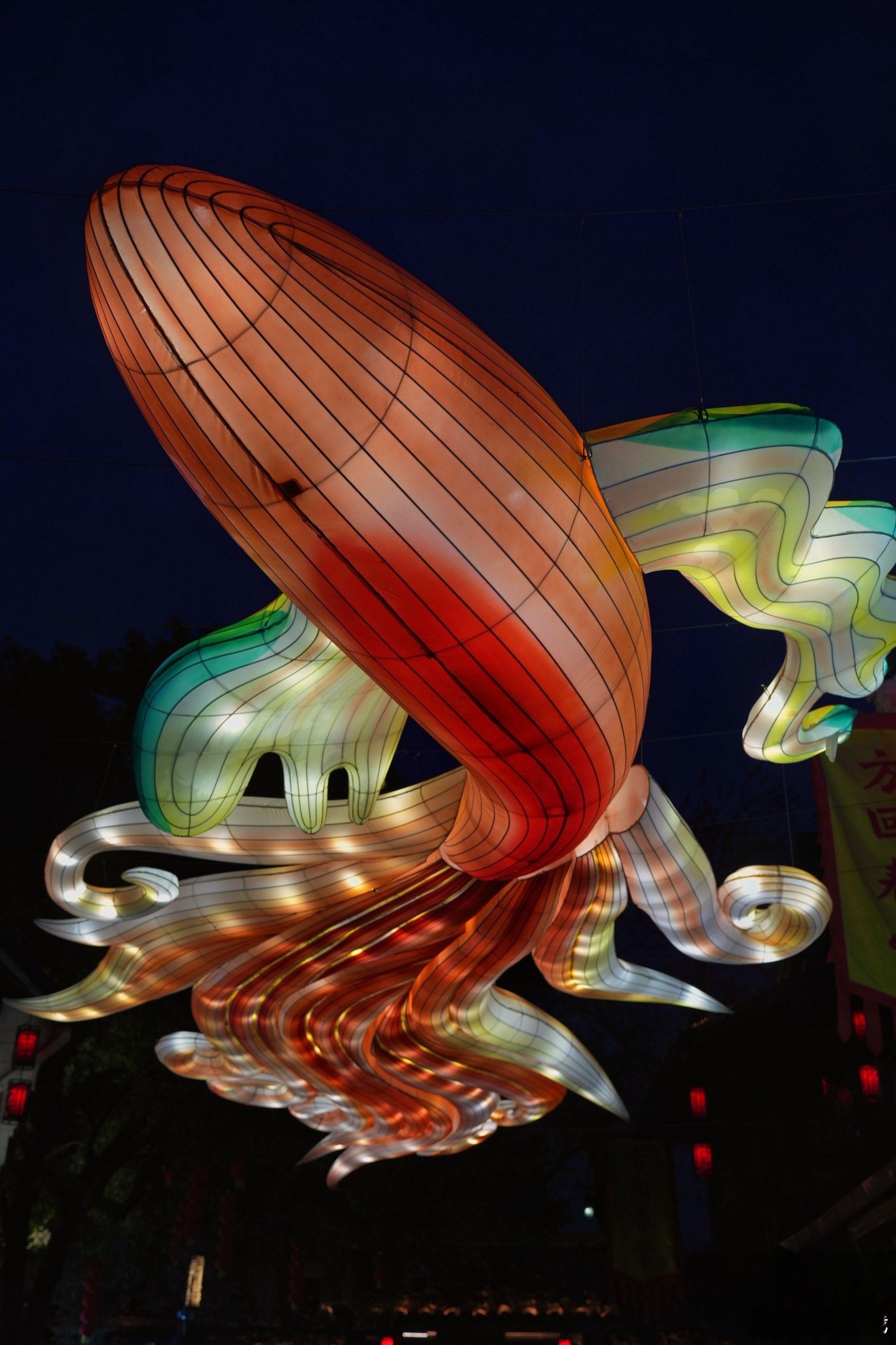 杭州年味天花板！大鱼海棠照进现实了         杭州桥西历史文化街区的鲲鹏鱼