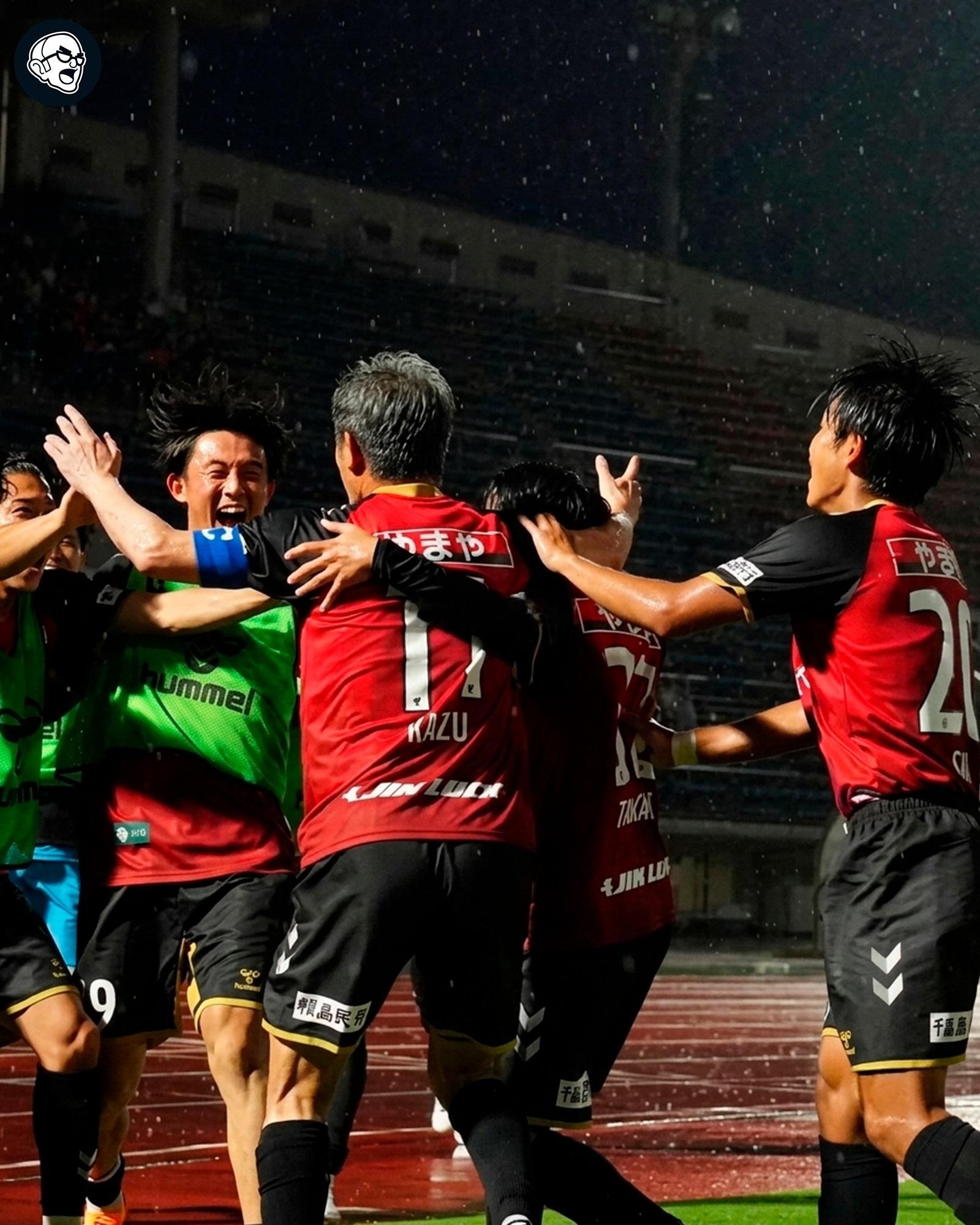 日本队三浦知良 天皇杯福岛县资格赛决赛，J3球队福岛联7-0大胜对手，59岁14