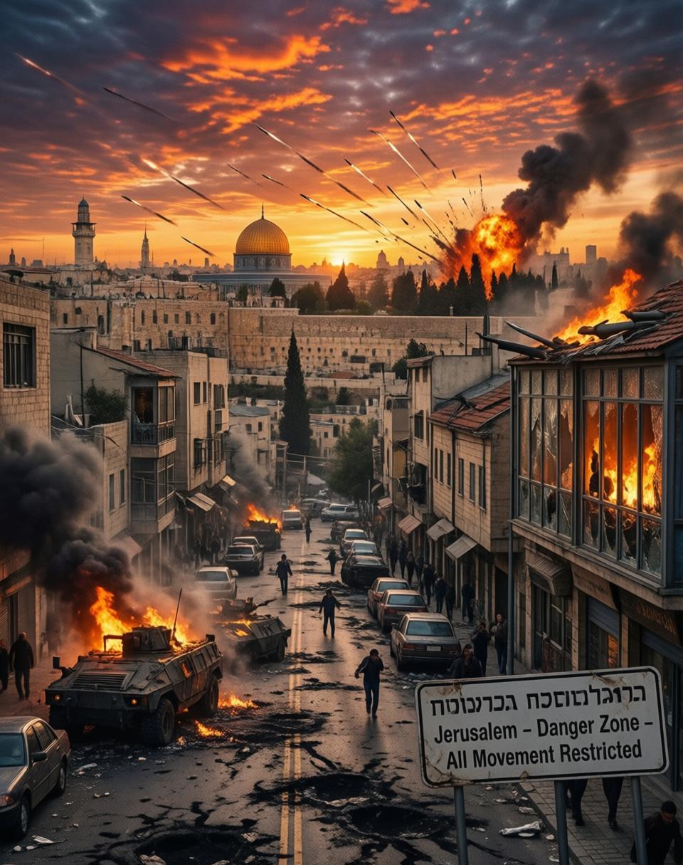 耶路撒冷的上空，警报先响了起来。没过多久，爆炸声就传遍了整座城市——记者在现场的