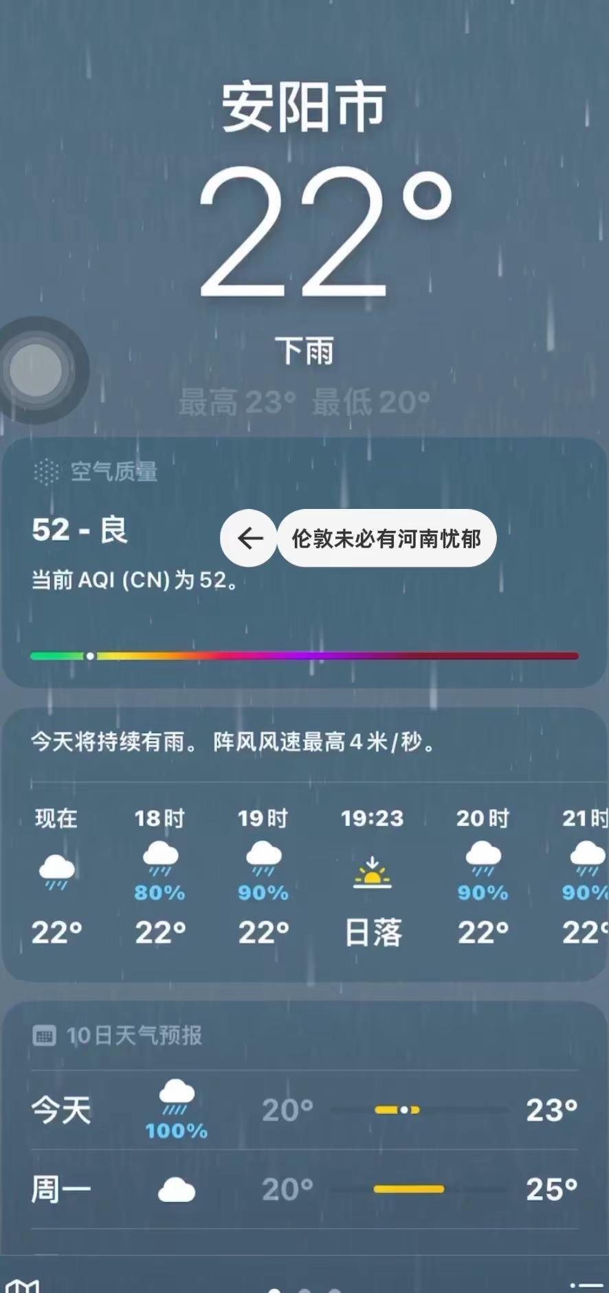 伦敦未必有河南忧郁阴雨天气 伦敦未必有河南忧郁 河南天气