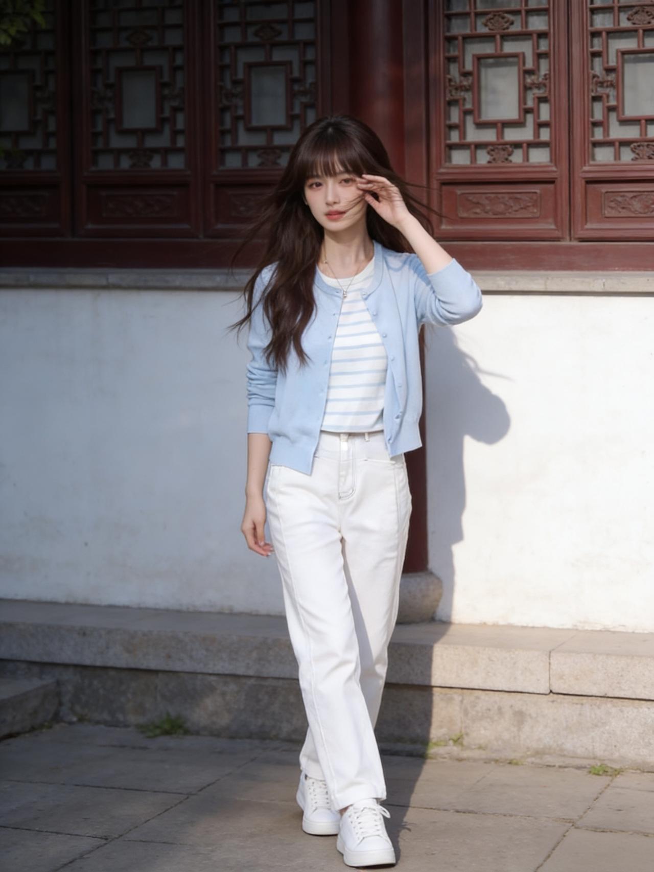 风把云揉成软糖，落在窗前轻轻晃。
不必急着把心事都讲，日子本就该这样，慢一点，轻