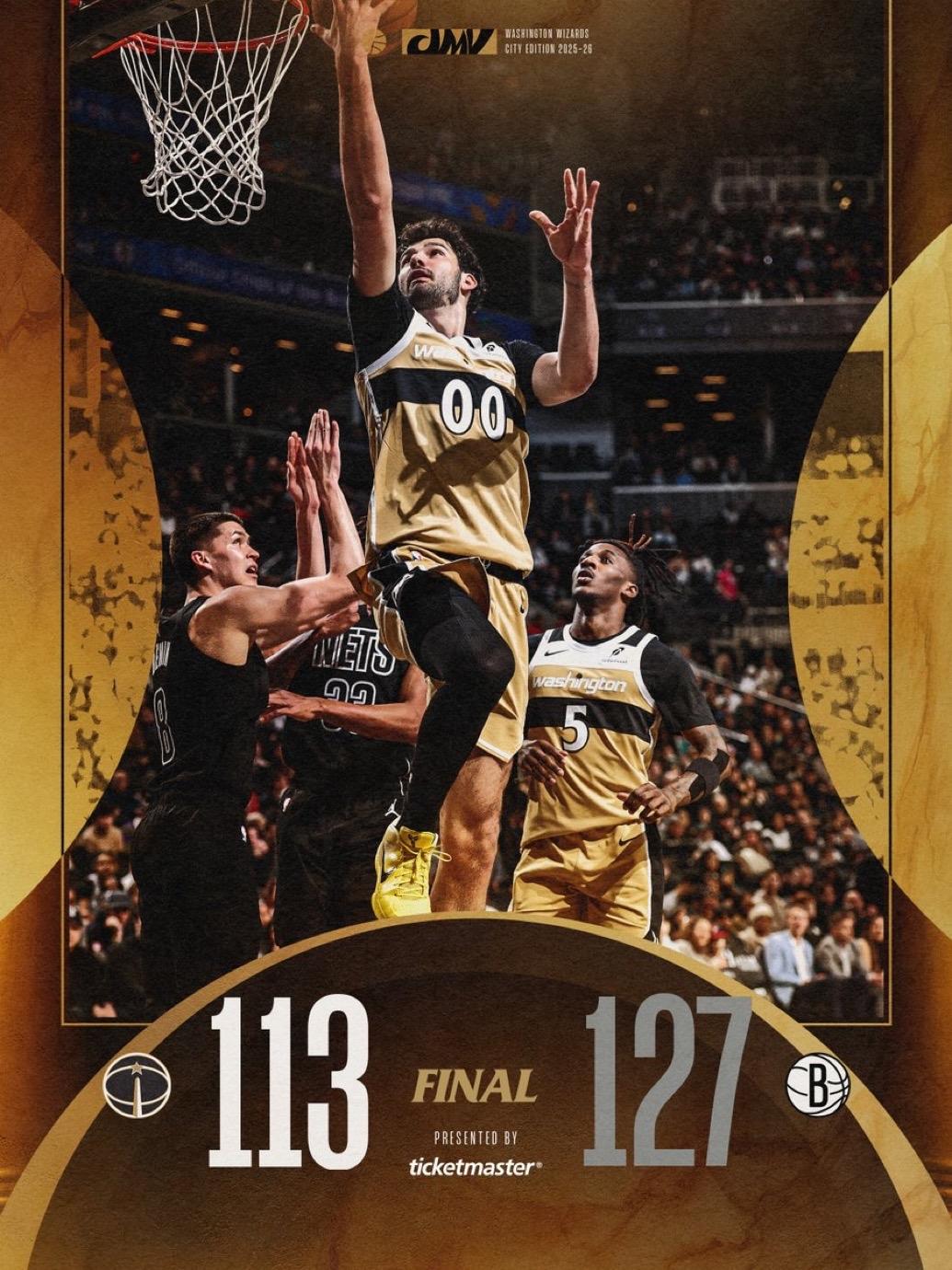 2月8日NBA常规赛战报（10场）：

奇才113-127篮网
火箭112-10