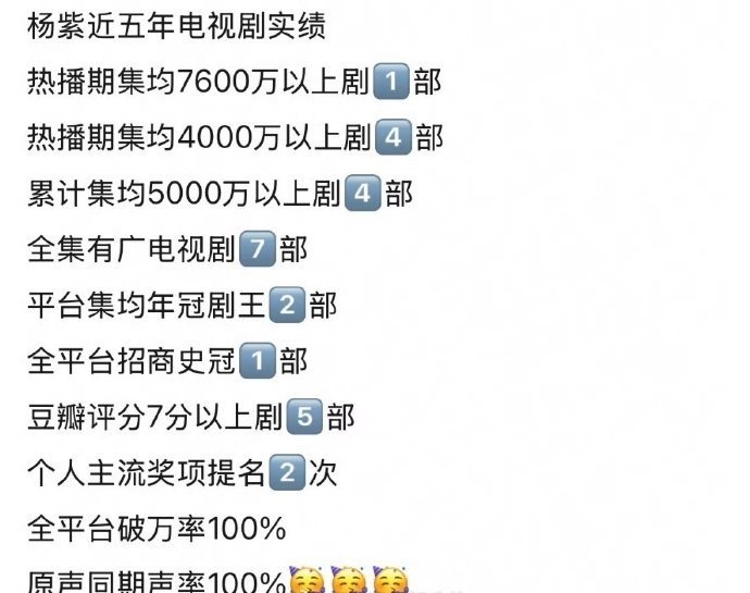 杨紫近五年电视剧实绩，好扛剧啊 ​​​