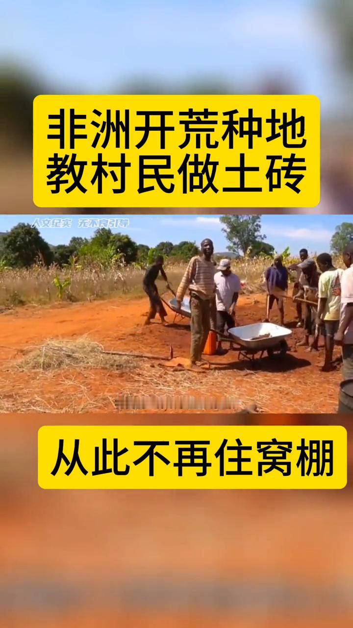非洲开荒种地，教村民做土砖，从此不再住窝棚。
市面上流行的水泥砖头好是好，就是买