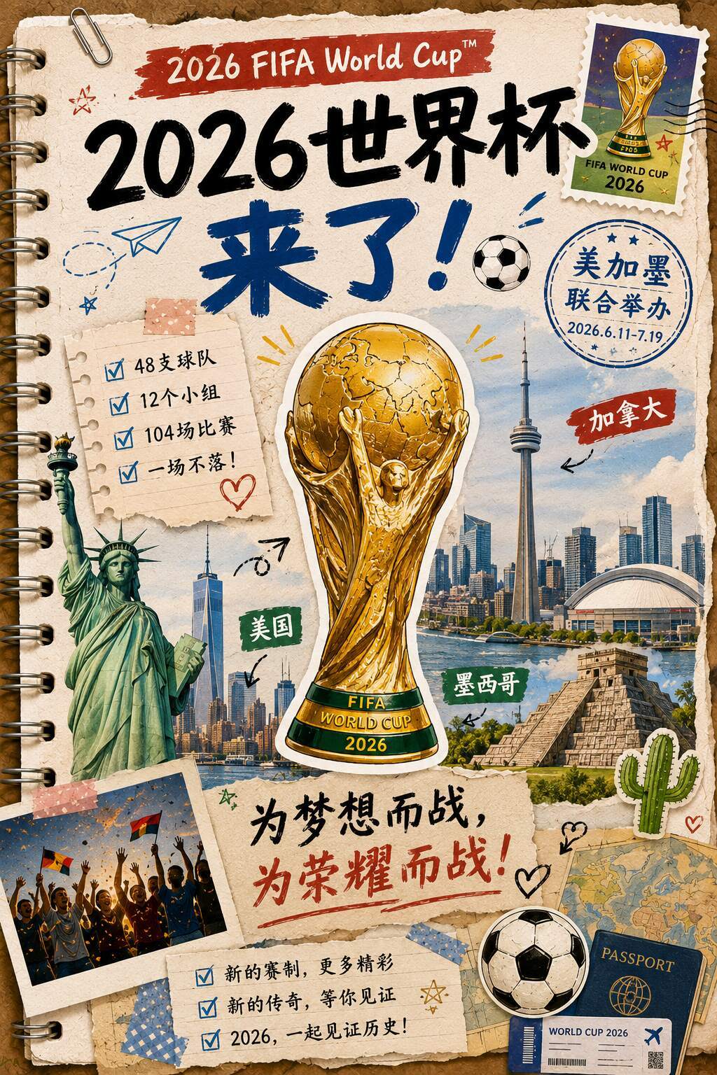 ⚽️2026世界杯48强晋级队伍全整理！亚洲9强｜欧洲16强｜非洲10强｜ 南美
