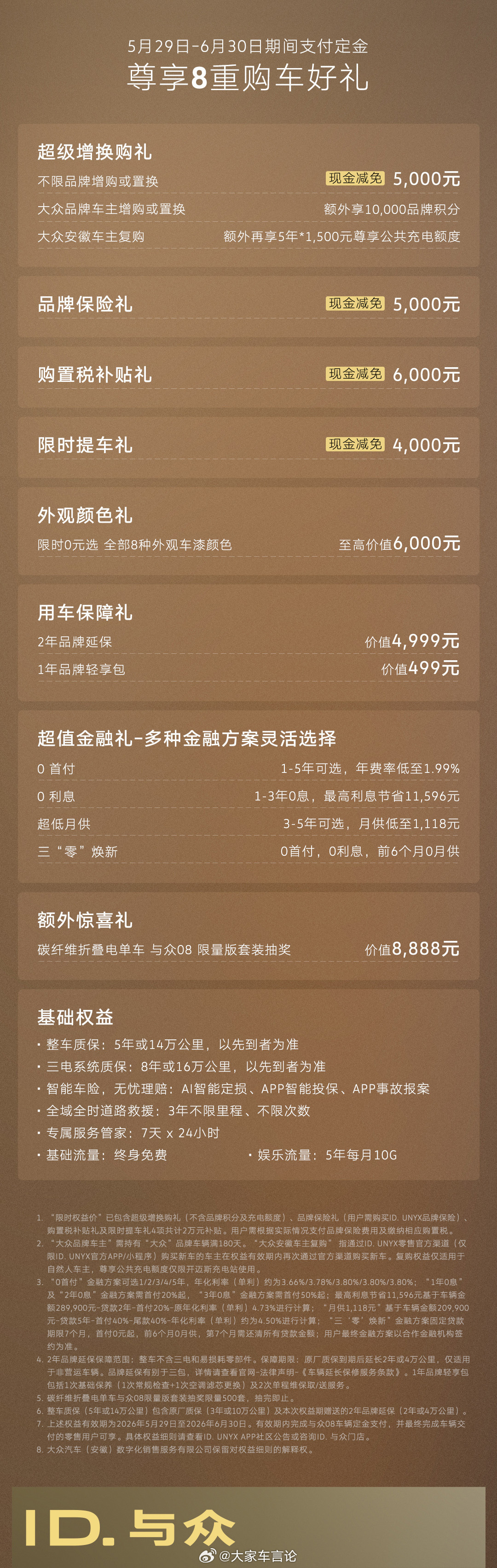 大众与众08刚在粤港澳车展上“微调”2万元，叠加限时权益后20.99万起售。Pu