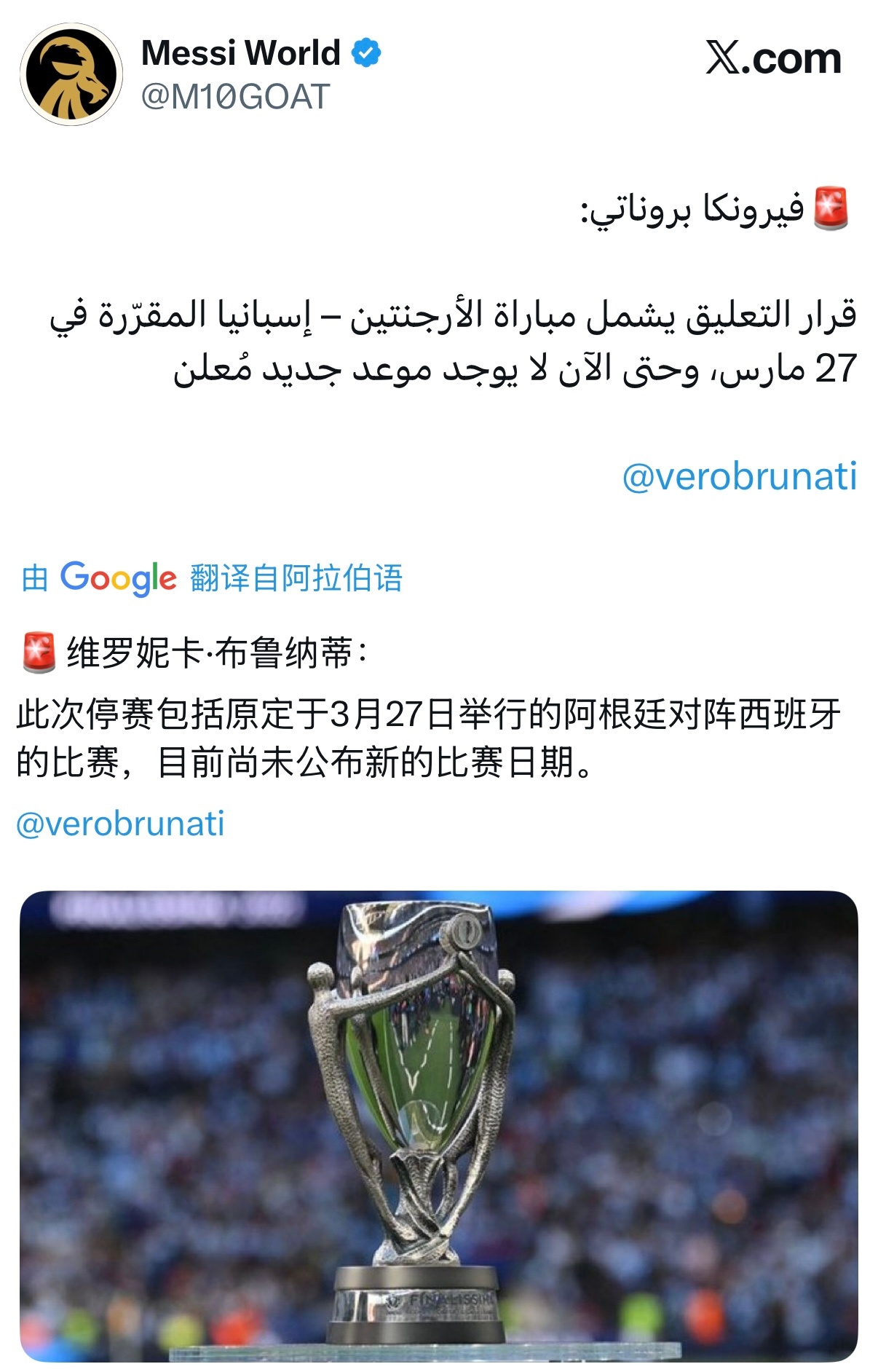 阿根廷女记者维罗妮卡·布鲁纳蒂陈（Veronica Brunati）｜欧美杯决赛