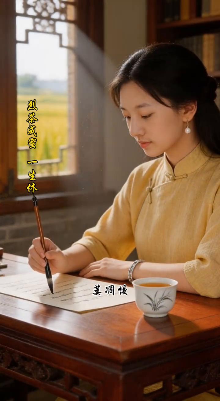 碉楼不嫁娘，清湾焙火煮作蜜搪。
村里人都叫我疯脂娘，守着这炉炭焙红茶，像守一座没