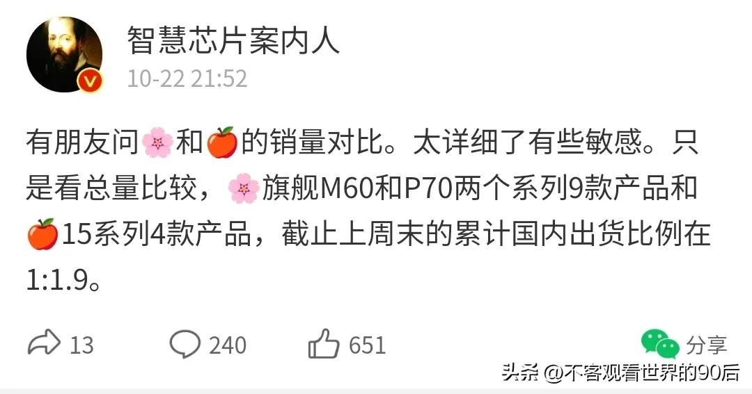 #秋日生活打卡季# 
据统计，截至十月份，华为M60和P70两大系列共九款产品的