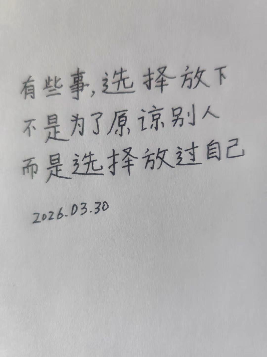 每日一句。有些事，选择放下书摘语录手写 手写文学感悟 手写书摘