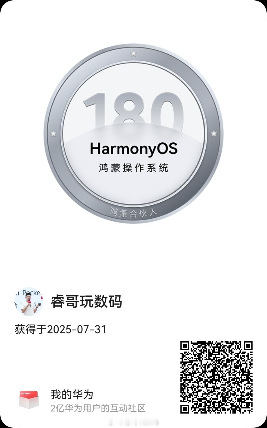 鸿蒙合伙人勋章上线啦～大家都活跃多少天了呢[开学季]harmonyos next