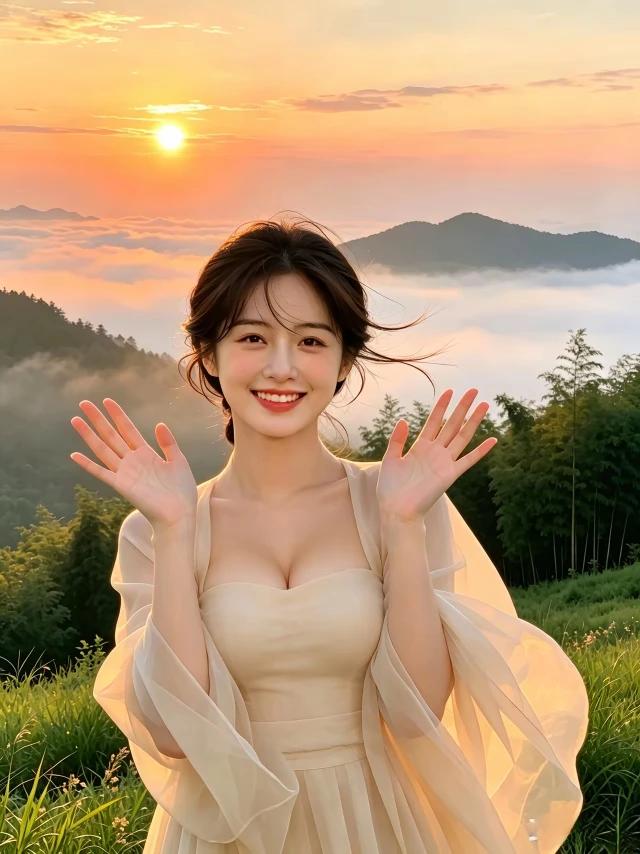 上联：一湖秀水千秋画
下联：半壁青山万峰丽