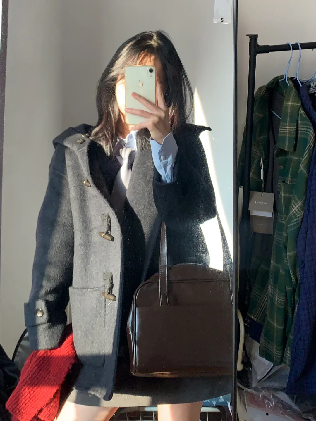 牛角扣大衣分享/浓浓学院风