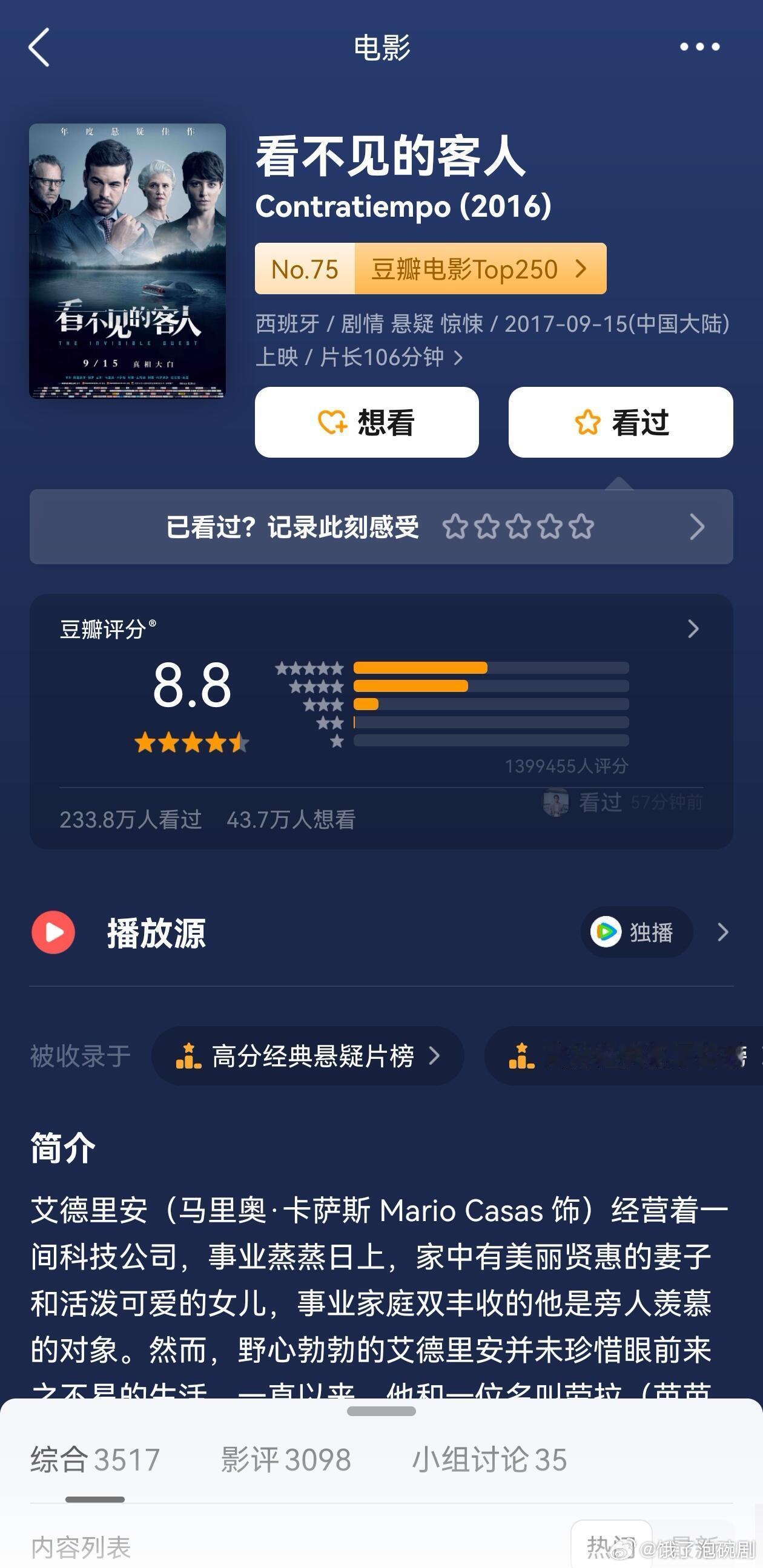 西班牙悬疑神作终极片单豆瓣8.0+王炸盘点 ​​​