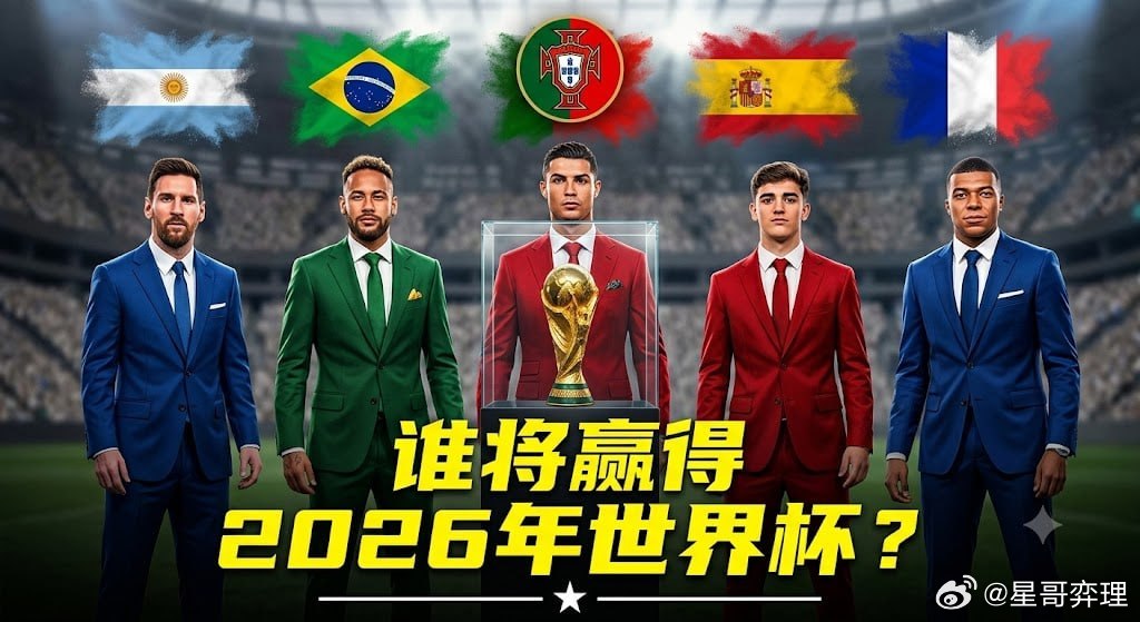 世界杯冠军预测【诸神黄昏还是新王当立？五大超巨同框，谁能捧起2026大力神杯？】