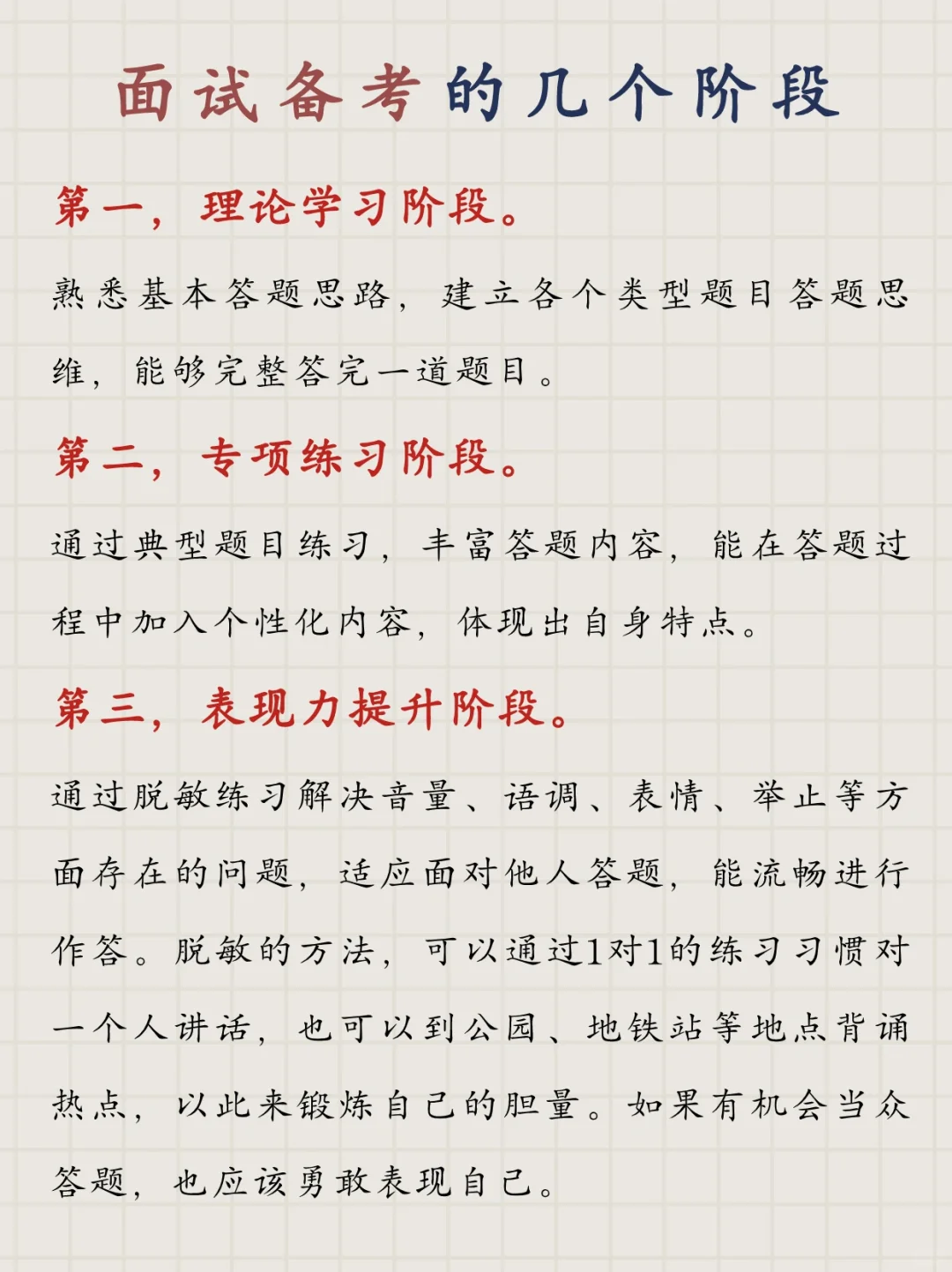 请查收!面试备考的几个阶段