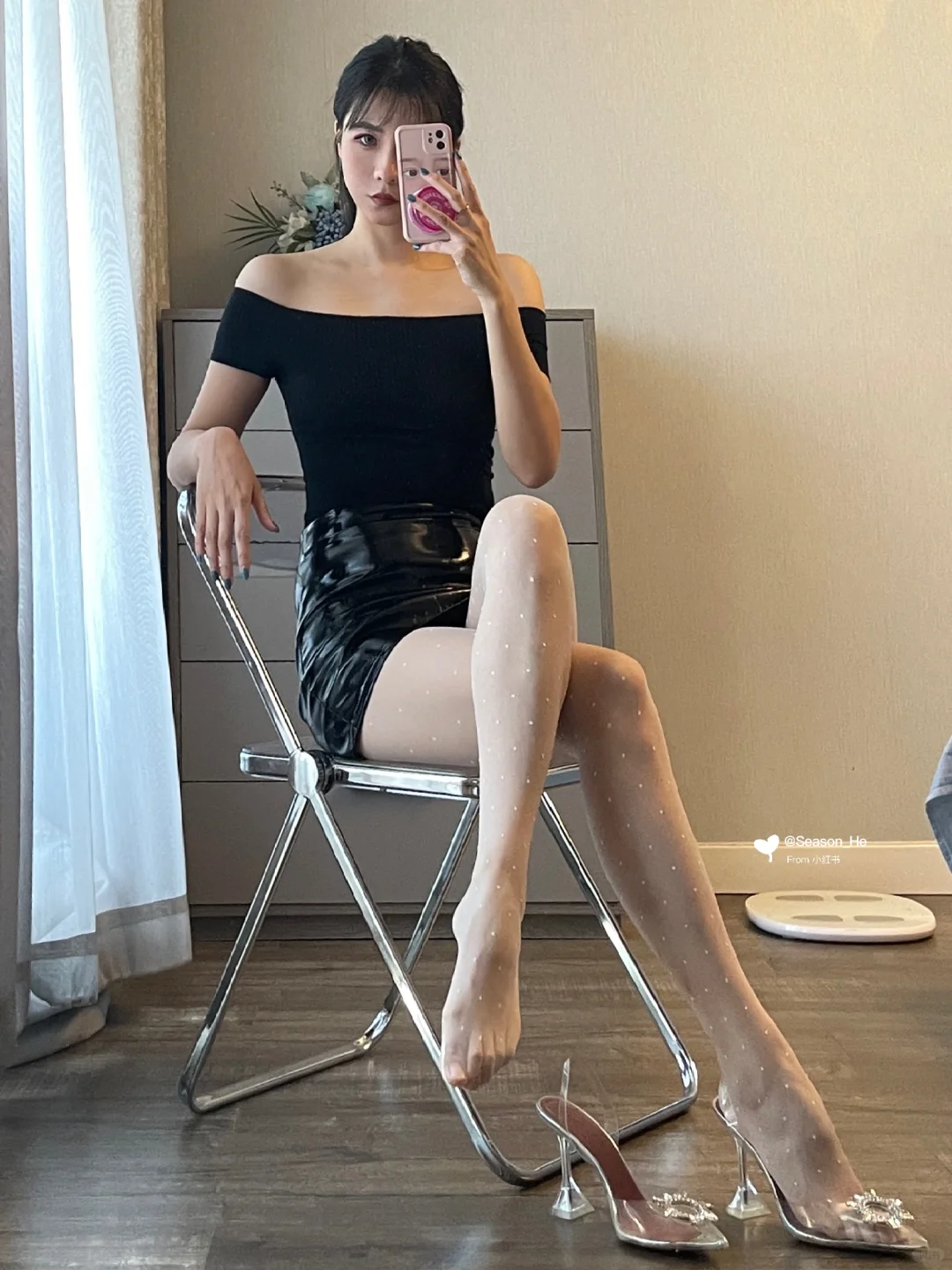 168/108斤 一字肩穿搭 这个夏天做自由女神