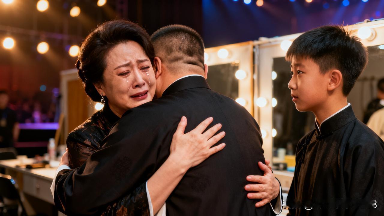 太感人了！在西安演唱会结束后，岳云鹏后台见到师娘王惠和郭汾阳，瞬间抱住师娘大哭起