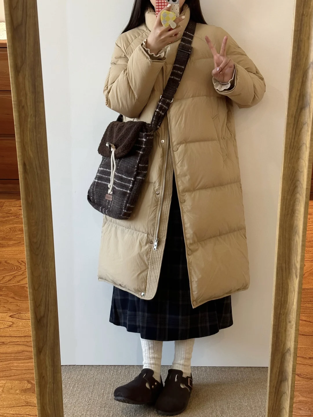 北方的冬天还是得穿长款羽绒服啊！