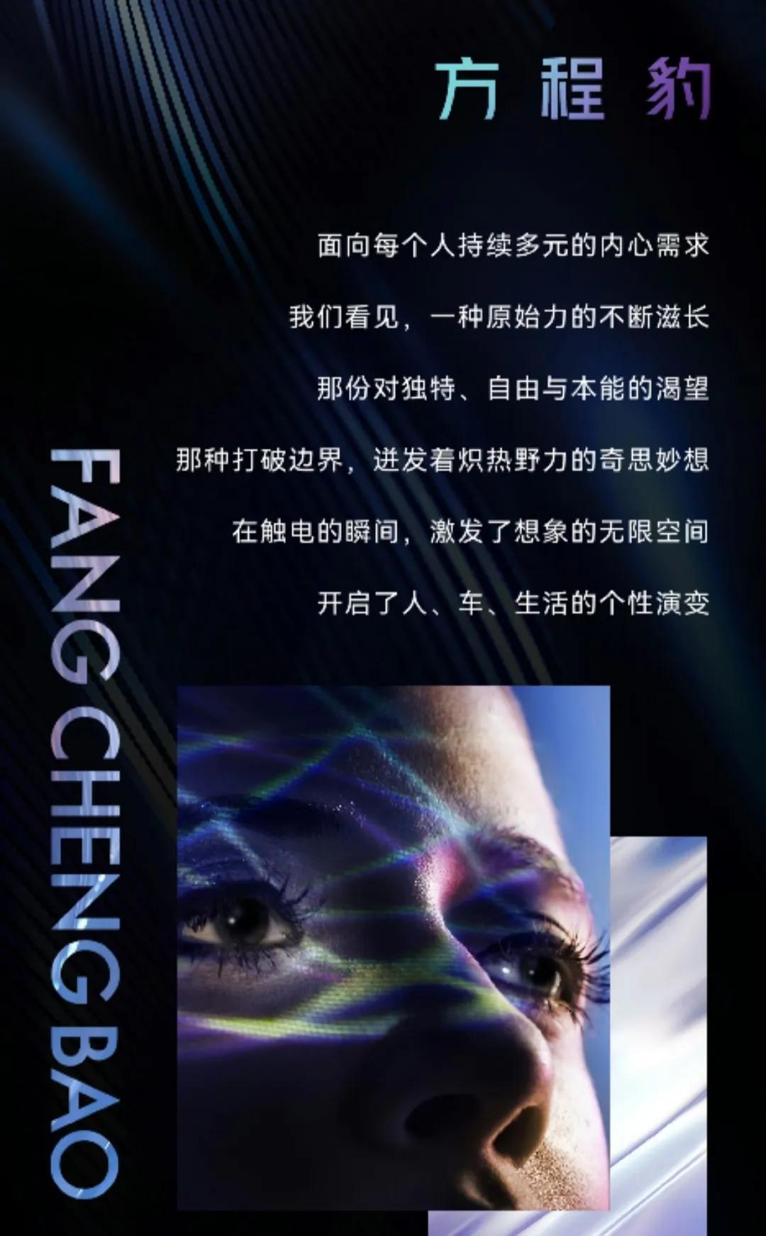 官宣:比亚迪F品牌定名方程豹。

方程代表标准和规则，豹代表灵动和变化。

方程