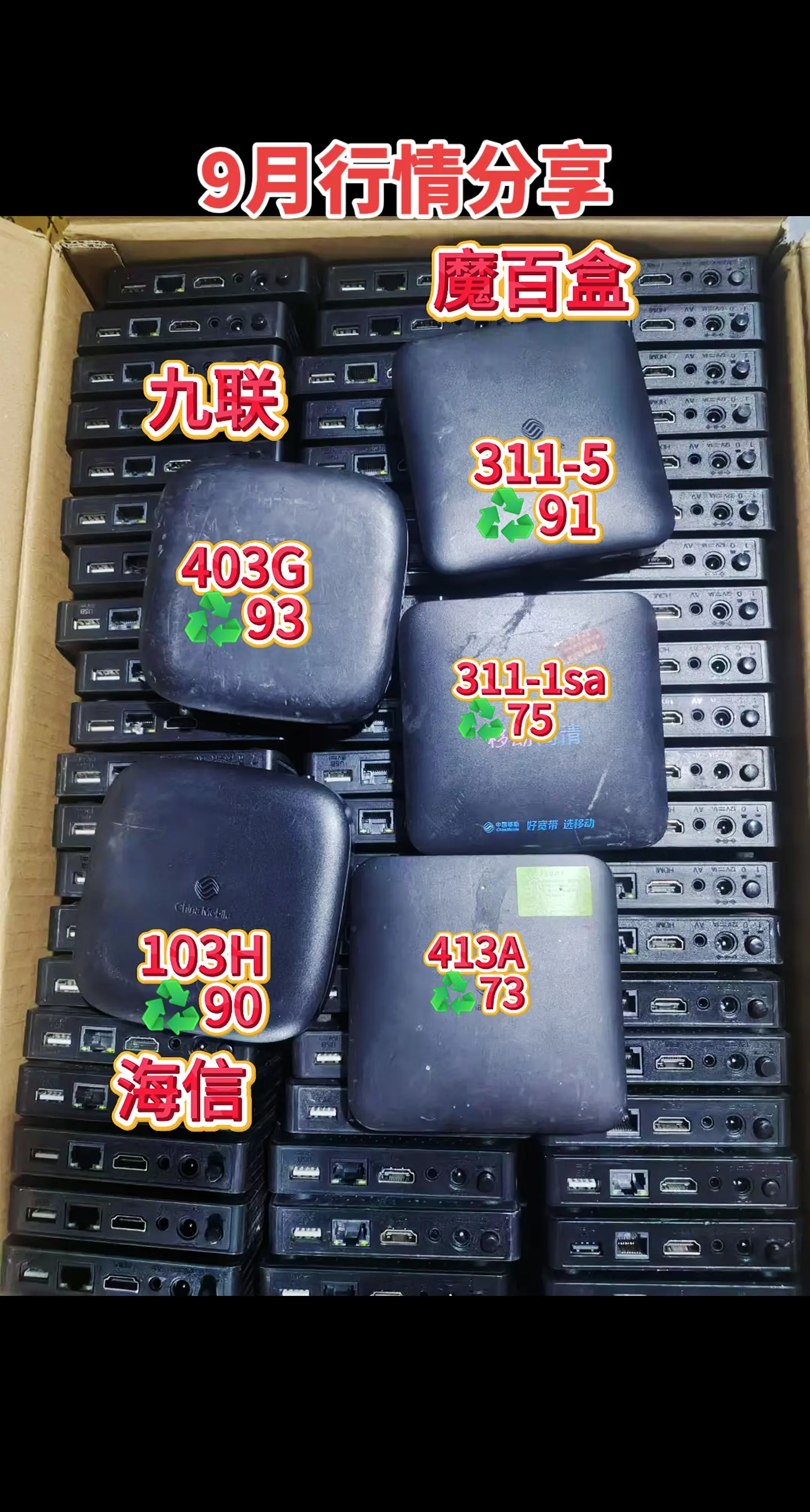 废旧电子垃圾 机顶盒 存储设备疯狂涨价 移动营业厅 装维小哥