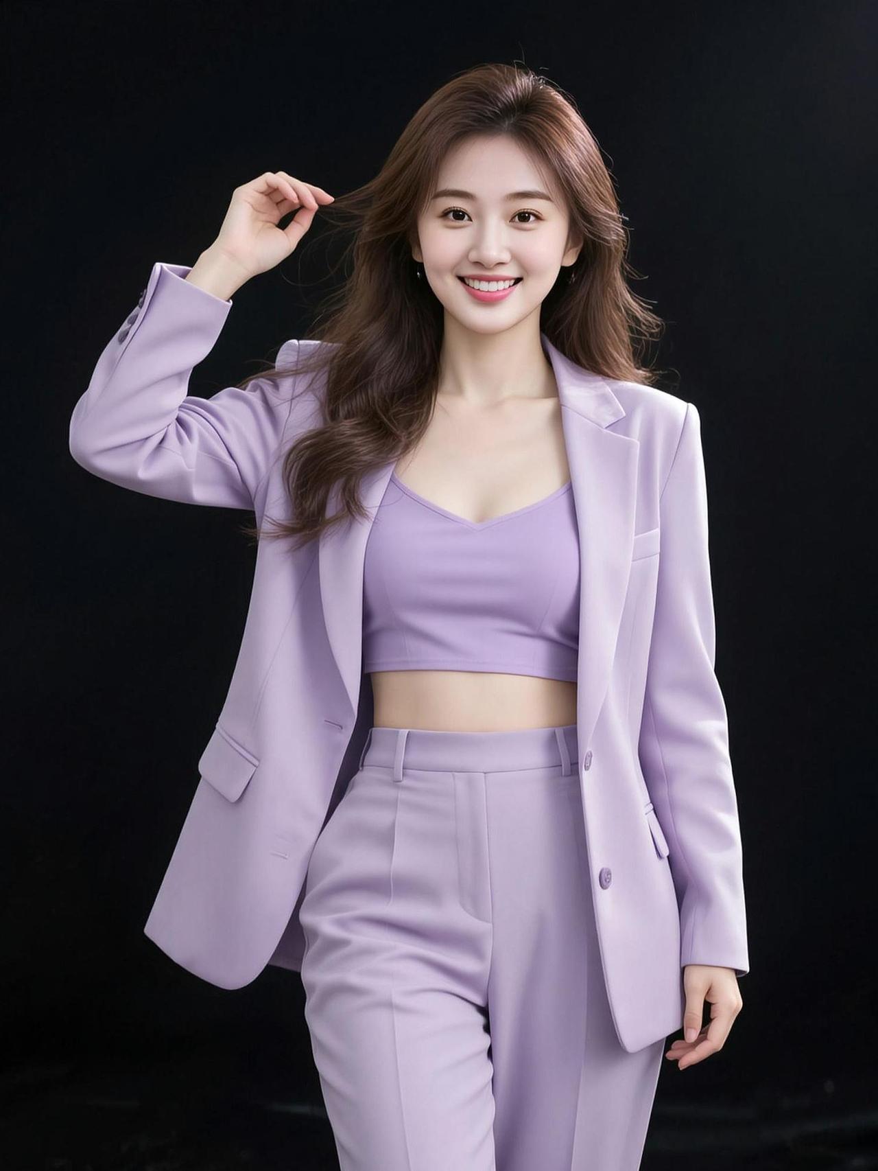 浅紫职场风 高颜值美女老歌