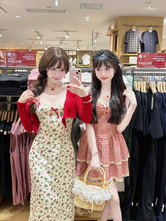 ♡日系甜美风姐妹的封神双子穿搭💗