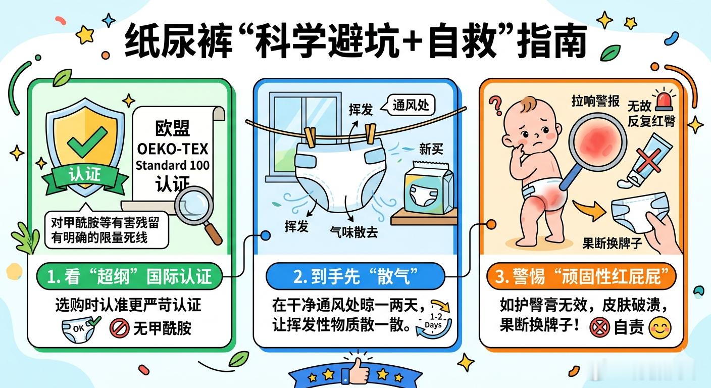 纸尿裤有毒 看到这个热搜真的两眼一黑！现在的爸妈养个娃，怎么跟特工通关排雷一样？