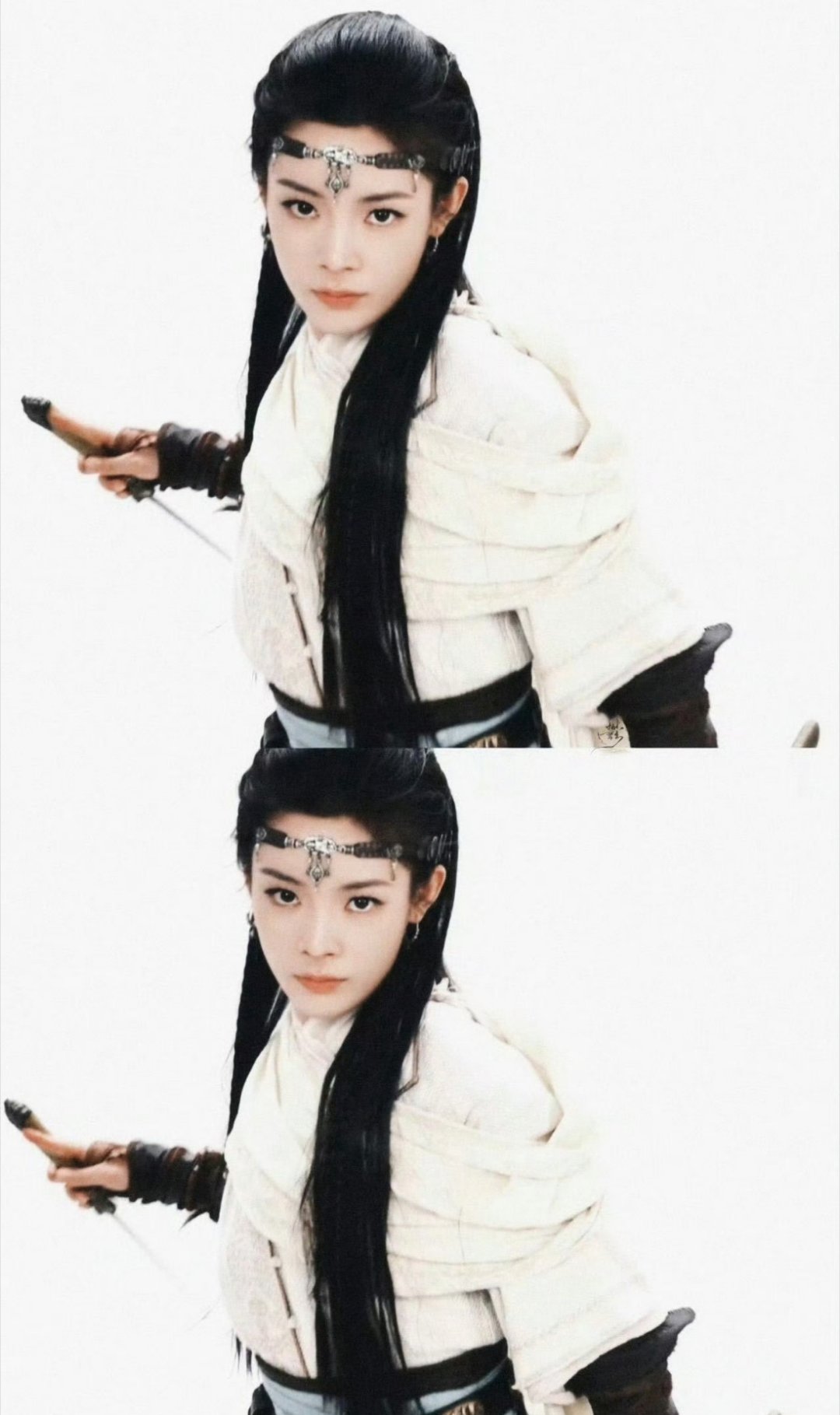 陈丽君在《镖人》里就是持剑严妆的武观音吧，把大漠少女的风骨与柔情都演到了骨子里～