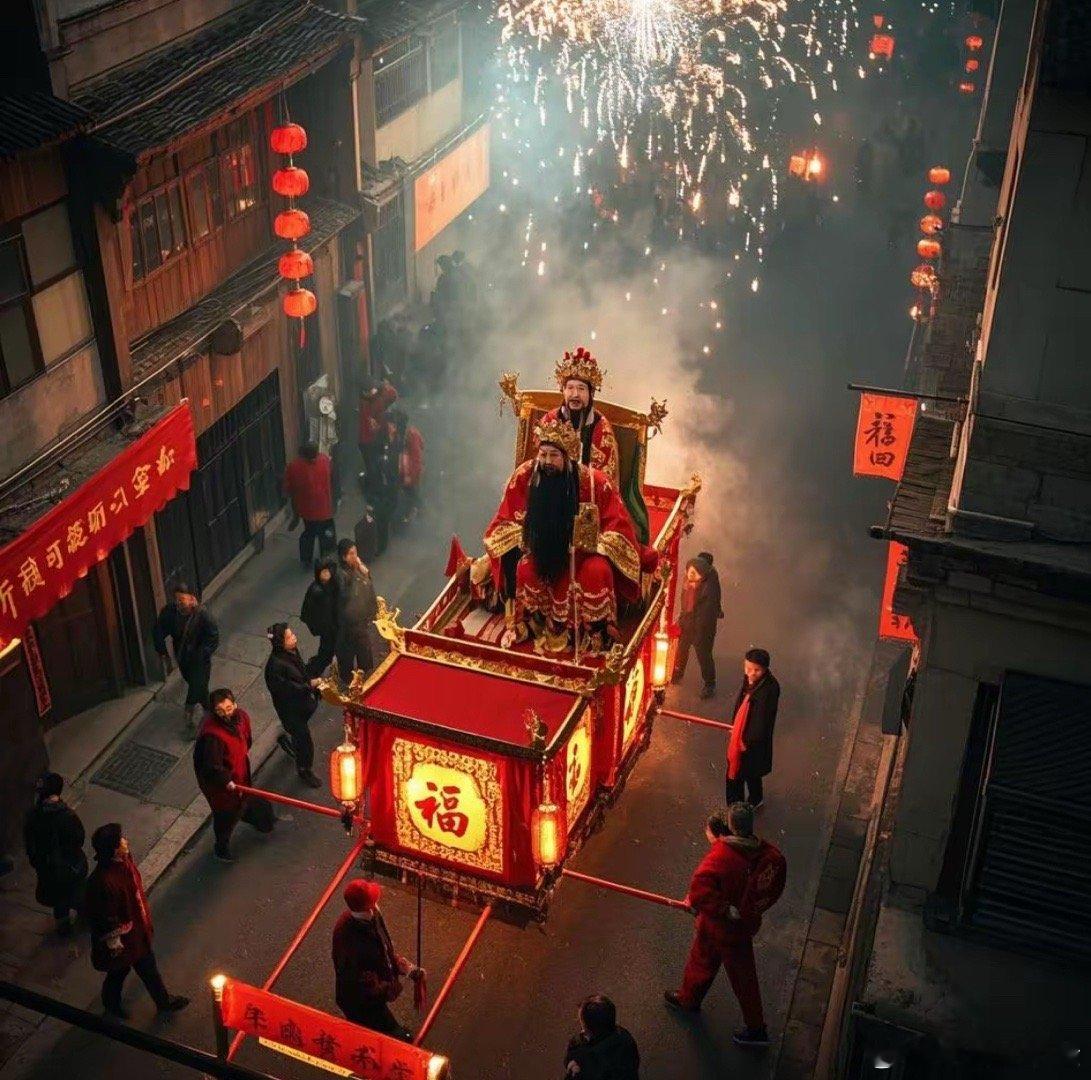 迎财神 大年初五财神到！鞭炮炸响，烟火绚烂，满是喜庆。过往的坎坷与迷茫都已翻篇，