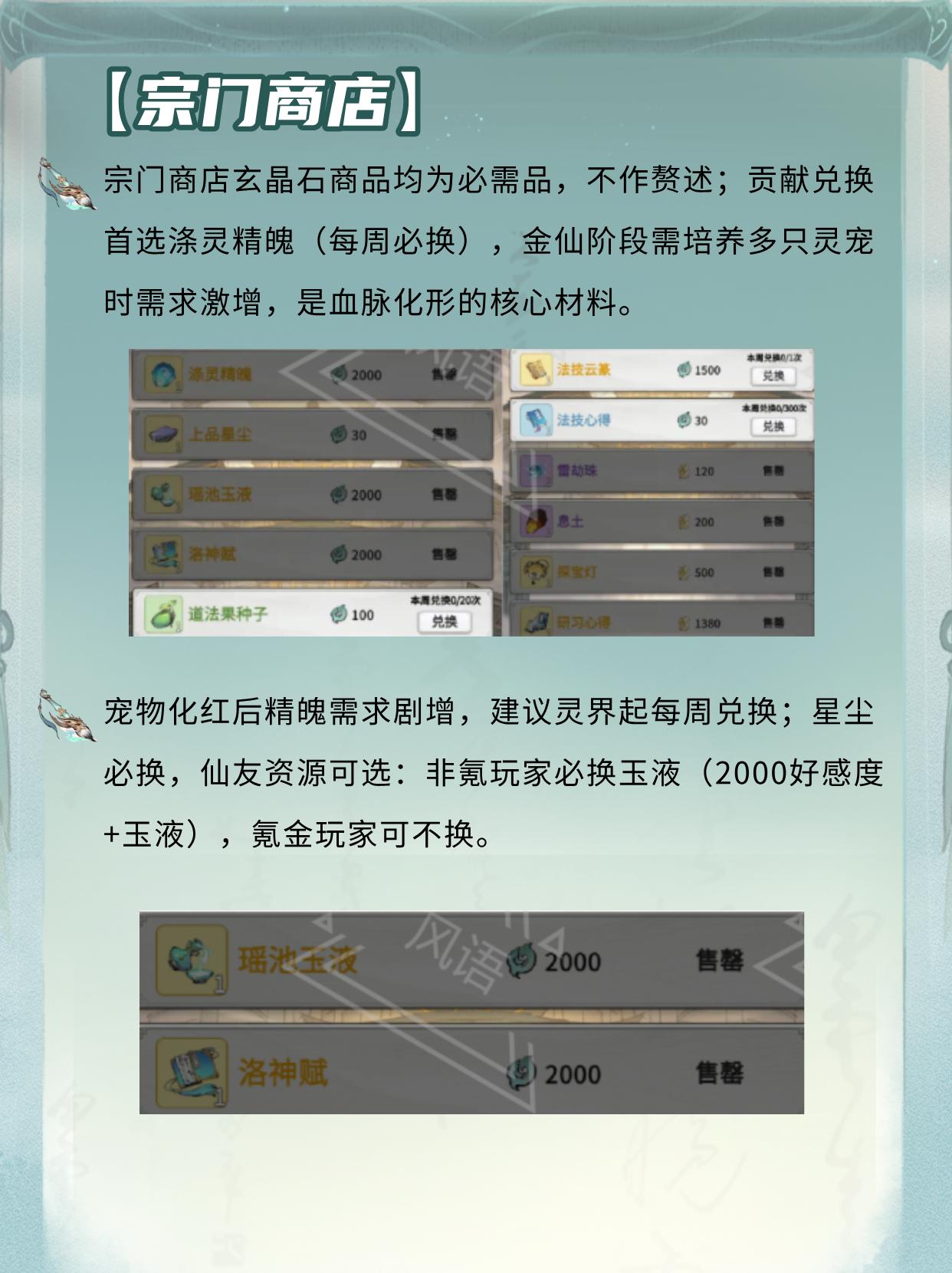 宗门、古修商店怎么兑换？。（作者：风语）