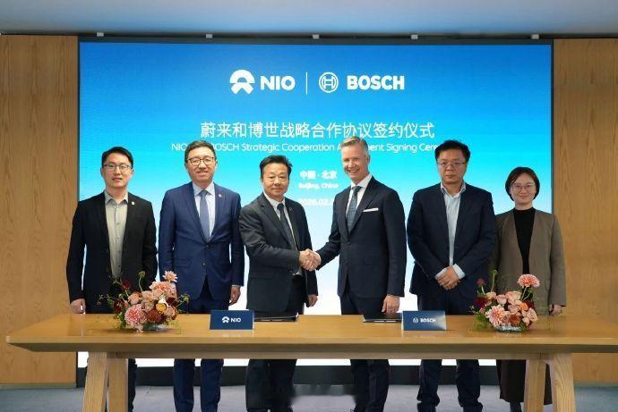 蔚来与博世达成战略合作协议2026年2月25日，德国总理默茨访华期间，蔚来公司与