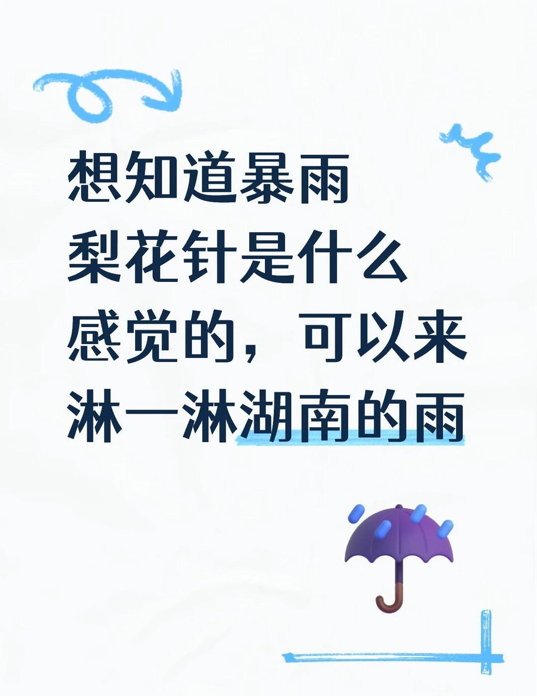 🌧️
所有湖南入保持裤脚干燥！
湖南 梅雨季 暴雨梨花针