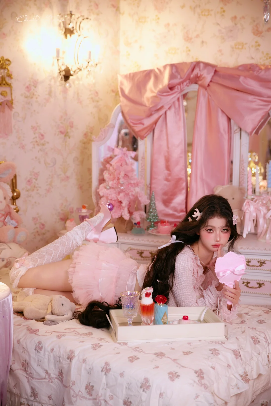 ₊⁺ ꒰১ ♡ ໒꒱粉色洋娃娃梦境🫧圣诞少女