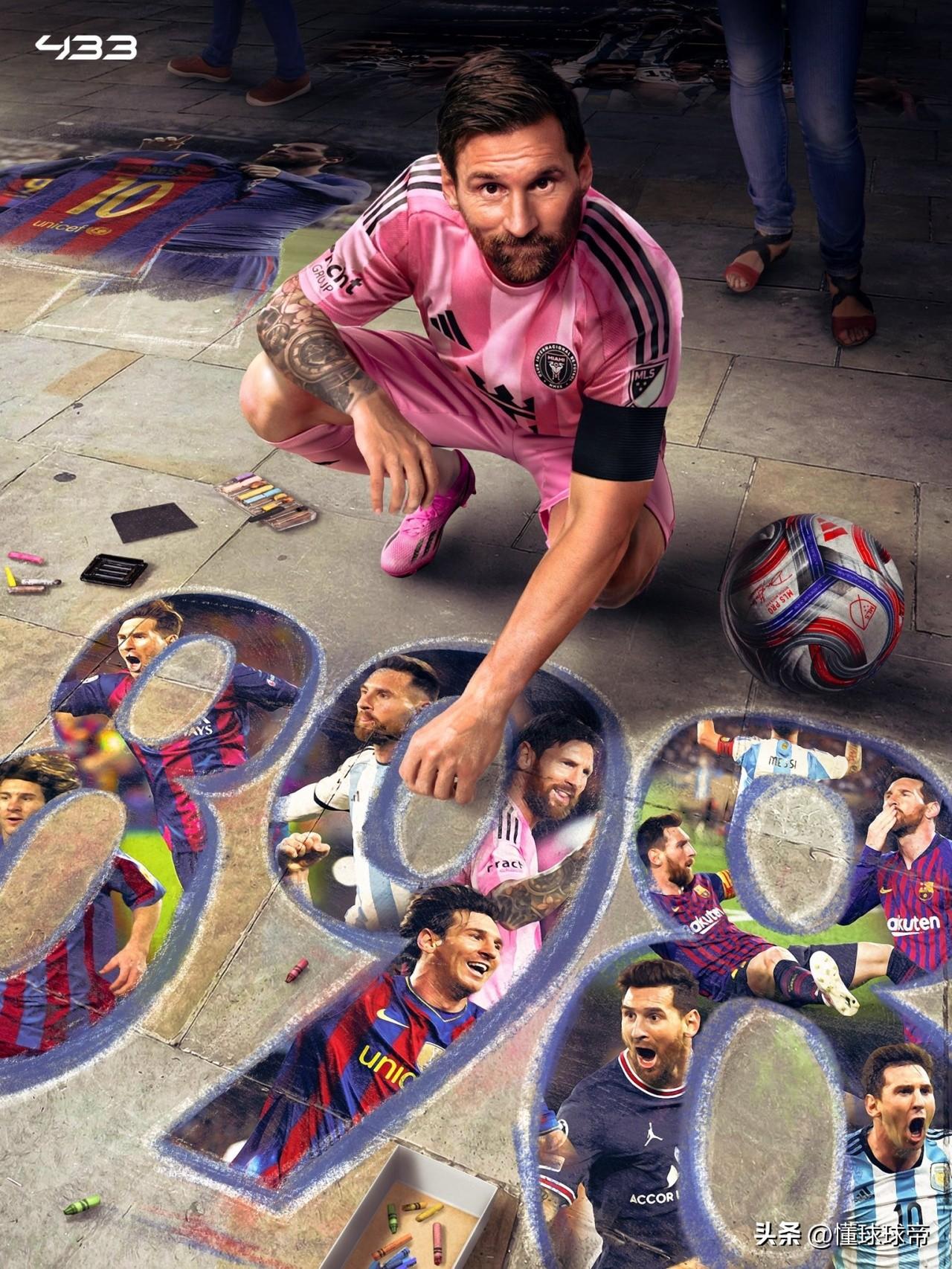 球王归来，梅西天神下凡上演梅开二度距离900球大关只差2球了!

在刚刚进行的一