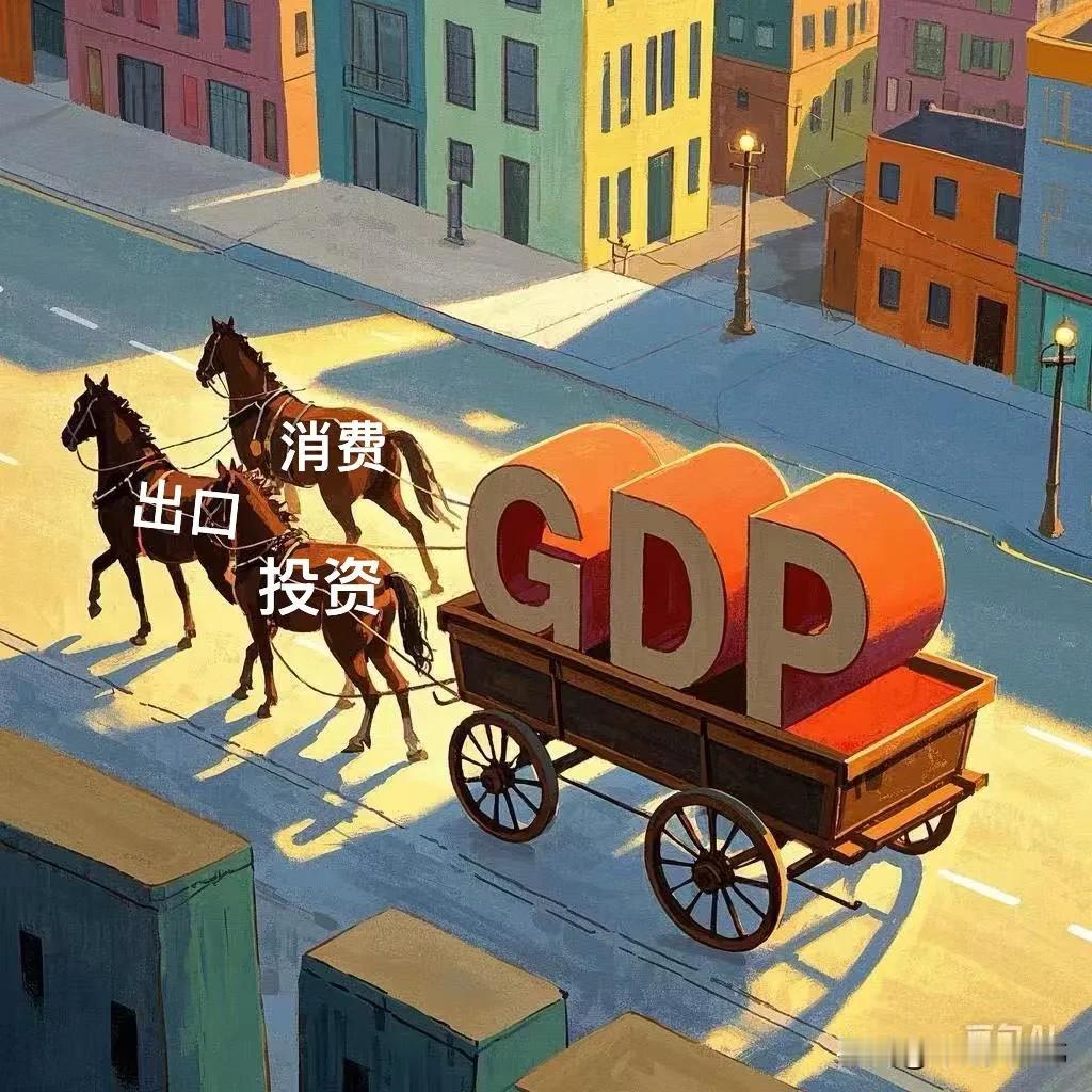 AI又帮我做了一个工作
我讲课的讲义中，一直缺几张图，来解读“GDP”和三驾马车