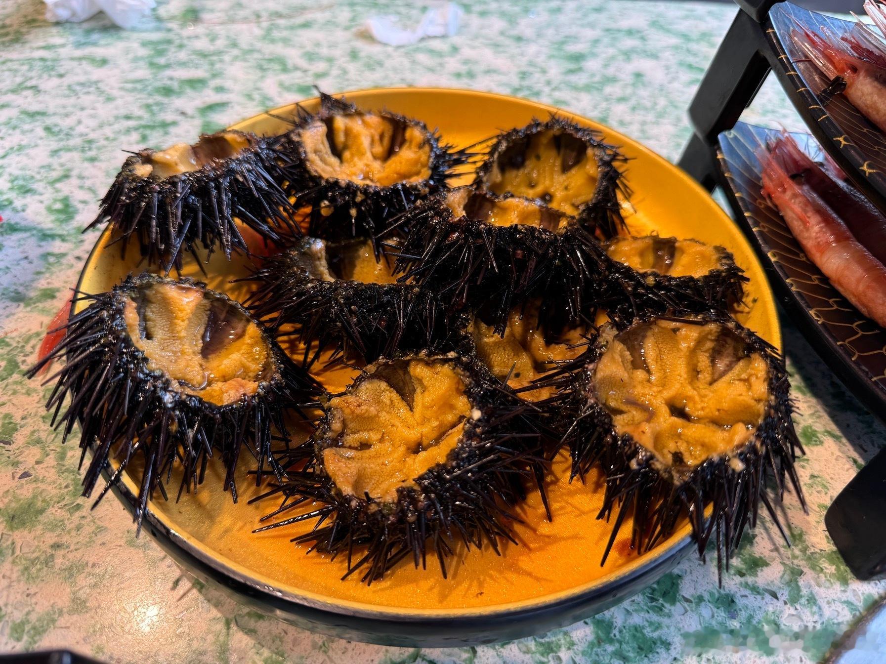 现在大连的紫海胆季节到了[馋嘴]大家爱吃海胆吗？ ​​​